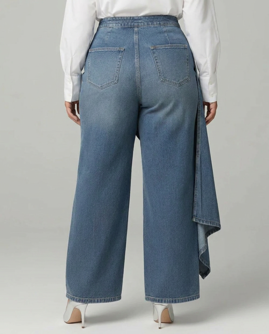 Audrey | Denim Wrap Trousers