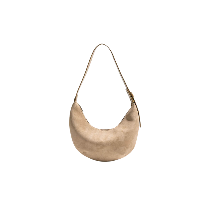 Coralie | Half-Moon Faux Suede Bag