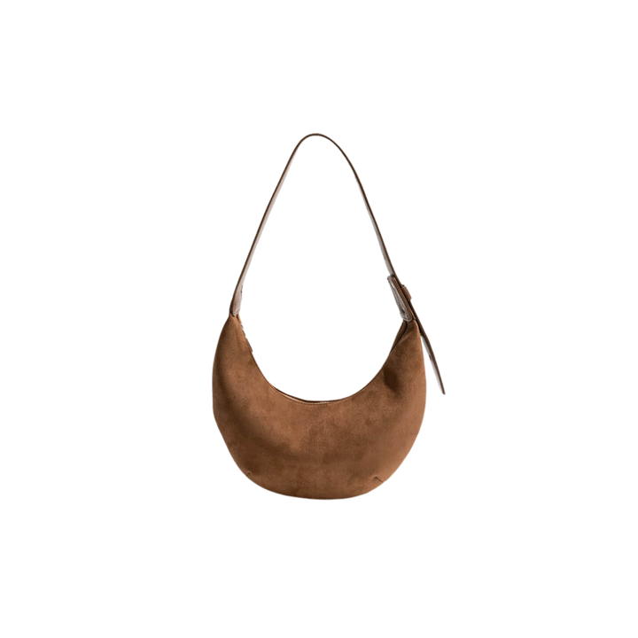 Coralie | Half-Moon Faux Suede Bag