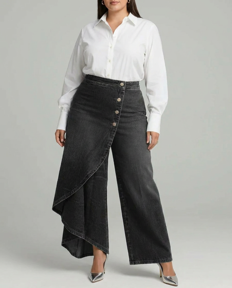 Audrey | Denim Wrap Trousers
