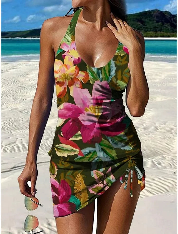 Avery | Floral Tankini Two-Piece Set