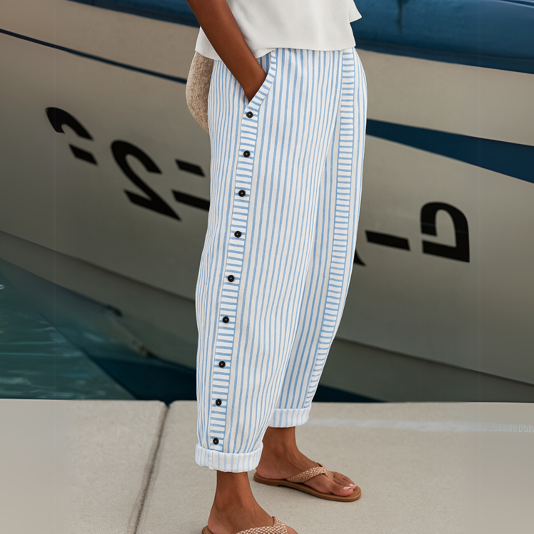 Sia | Comfortable Striped Casual Pants