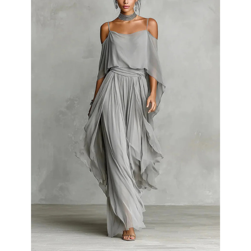 Isabelle | Fluid Gray Two-Piece Set
