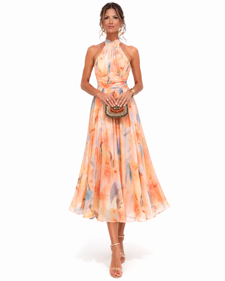 Avery | Halter Neck Midi Dress