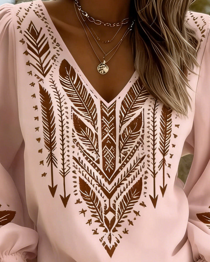 Grace | Puff Sleeve V-Neck Blouse