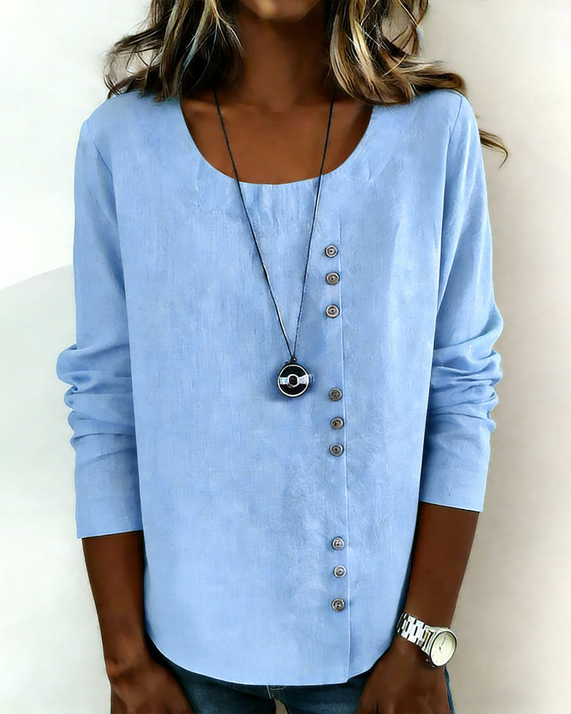 Lauren | Long-Sleeve Crew Neck Top