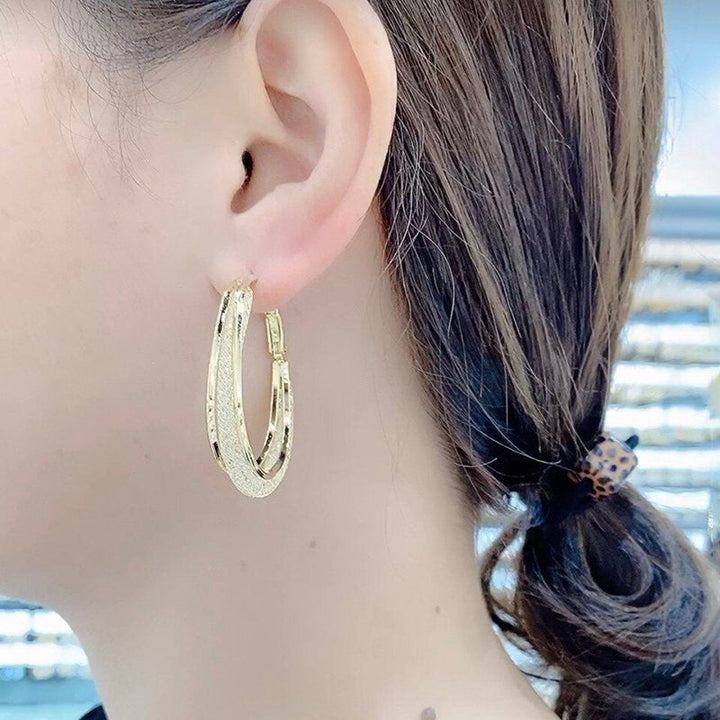 Elorian – Sculpted Oval Hoops