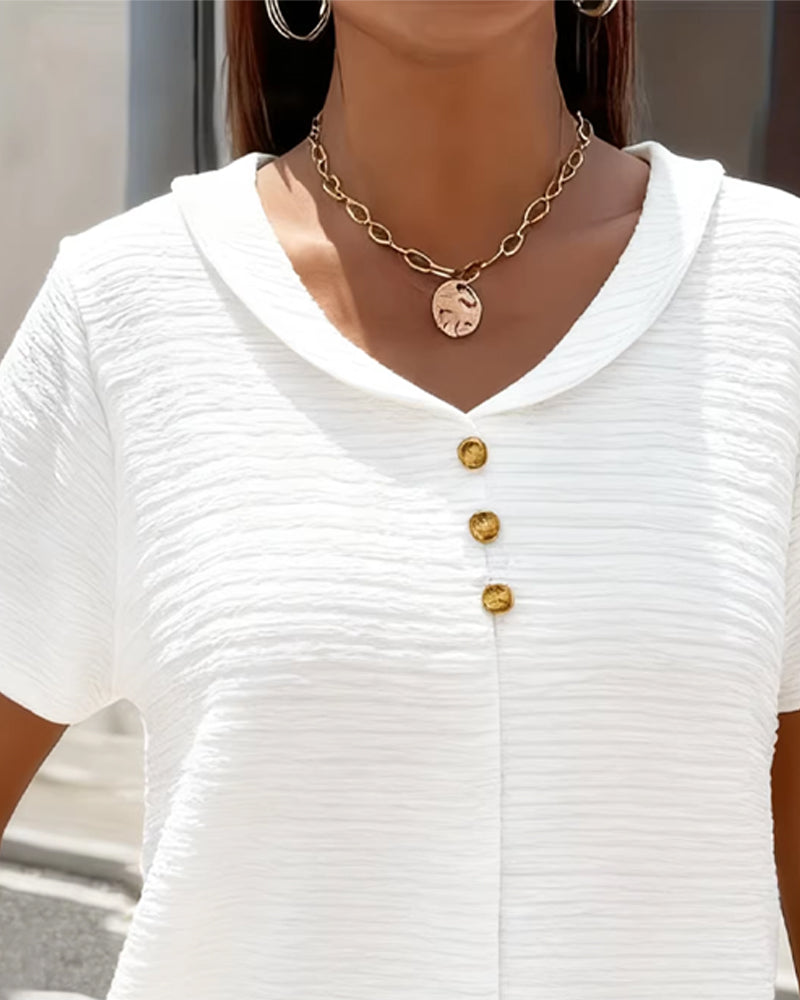 Grace | Cotton Peter Pan Collar Top