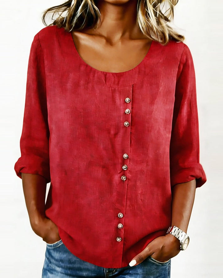 Lauren | Long-Sleeve Crew Neck Top
