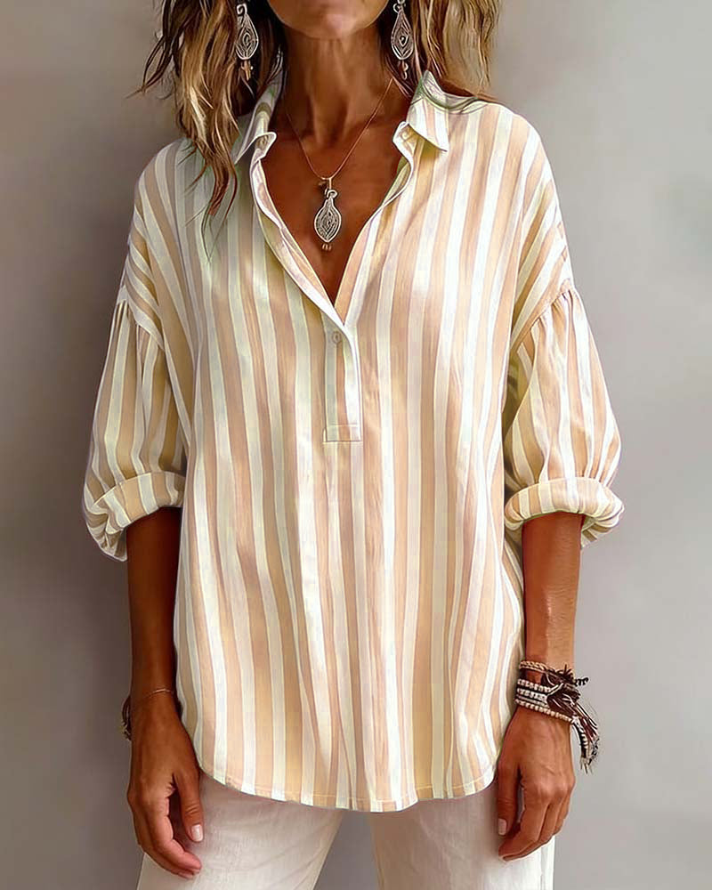 Grace | Striped Collared Shirt
