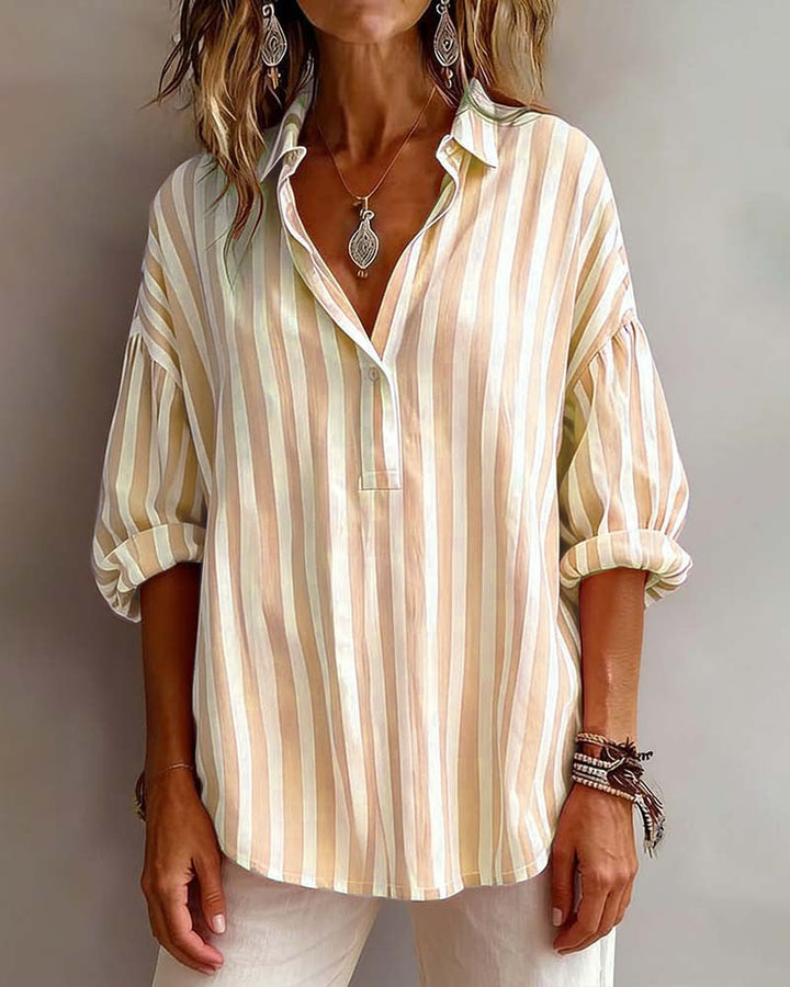 Grace | Striped Collared Shirt