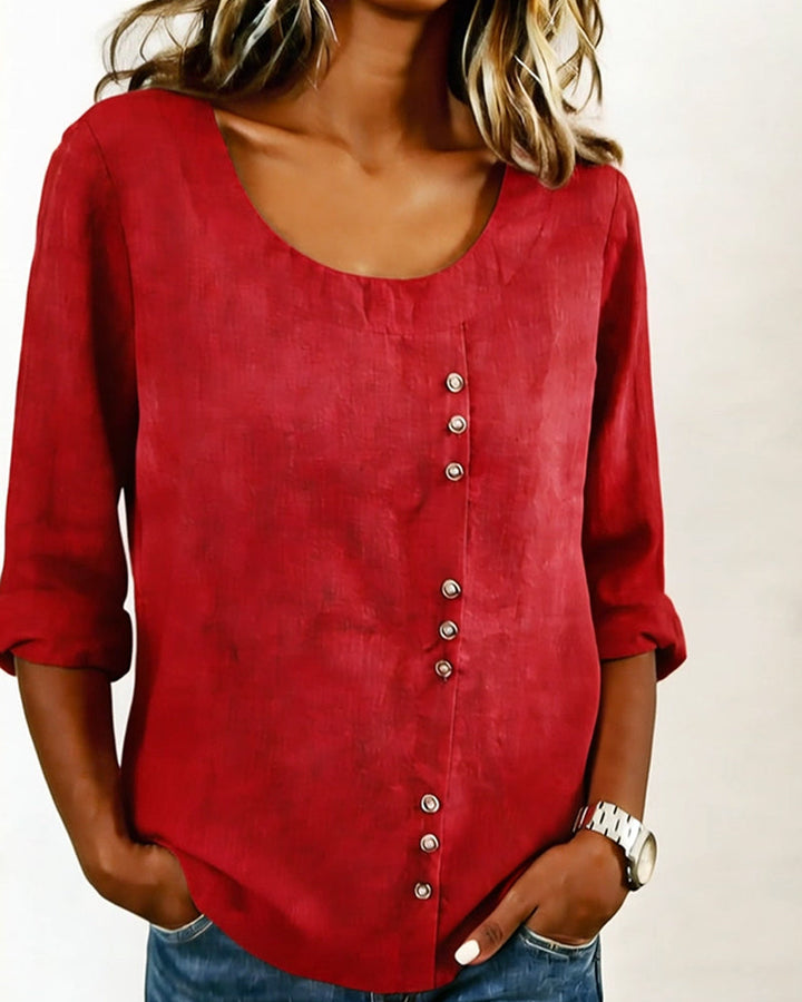 Lauren | Long-Sleeve Crew Neck Top