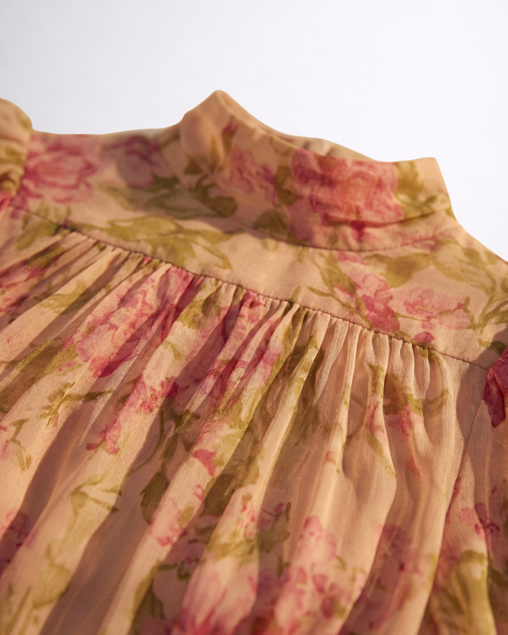 Rosario | Floral Chiffon Midi Dress
