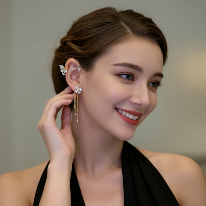 Aureluna – Butterfly Tassel Earrings