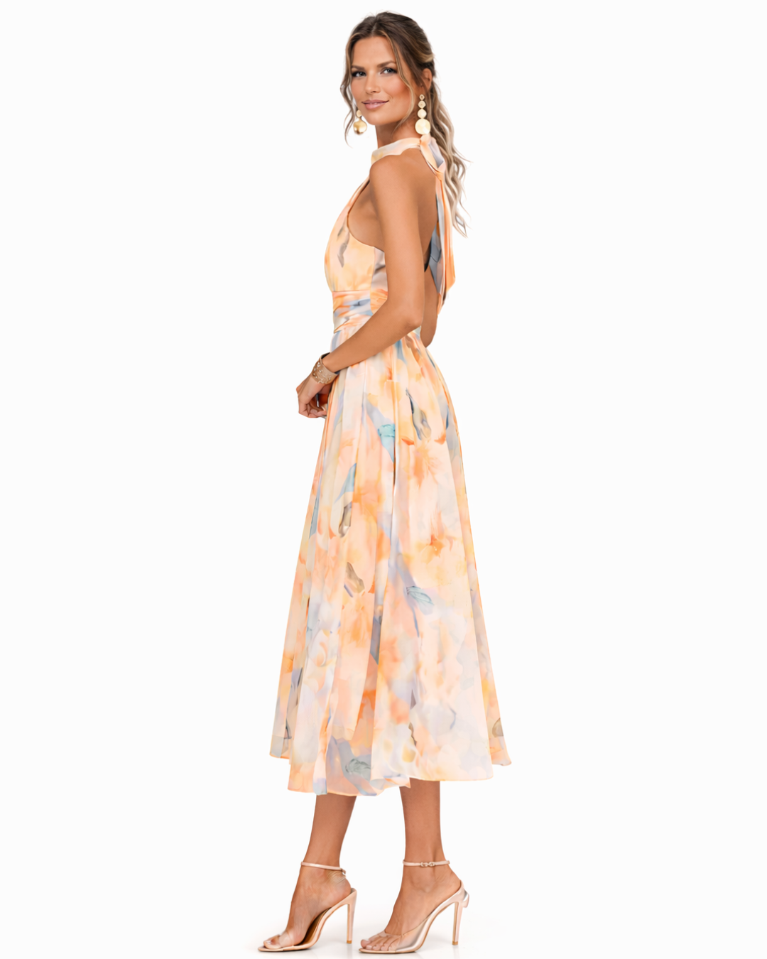 Avery | Halter Neck Midi Dress