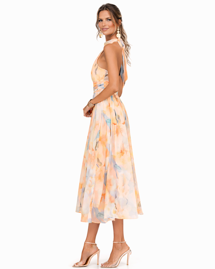 Avery | Halter Neck Midi Dress