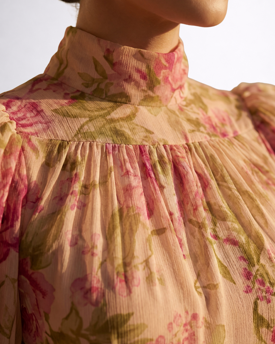 Rosario | Floral Chiffon Midi Dress
