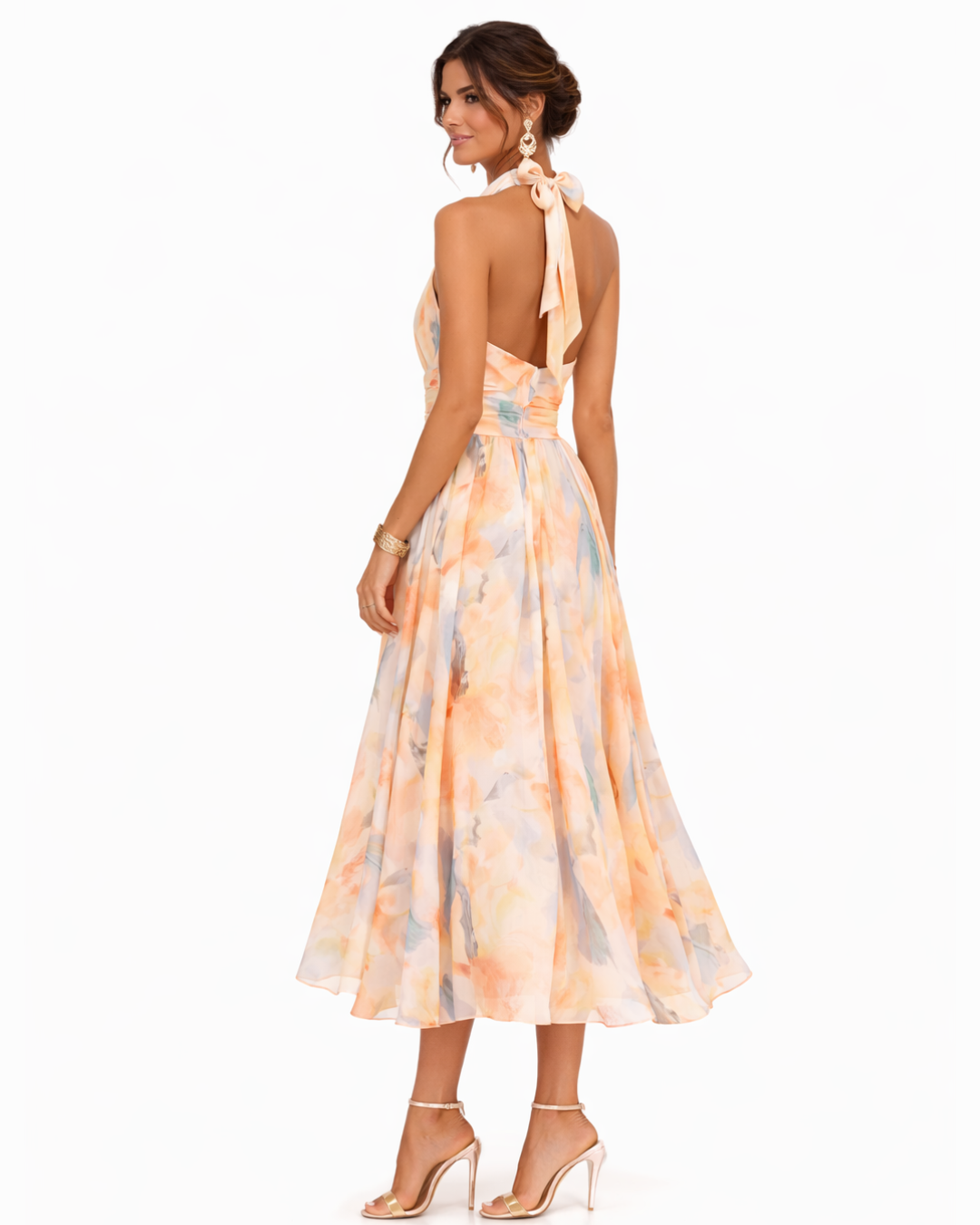 Avery | Halter Neck Midi Dress