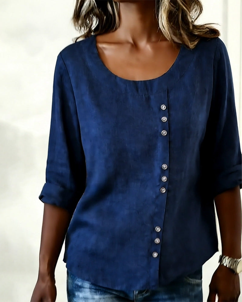 Lauren | Long-Sleeve Crew Neck Top
