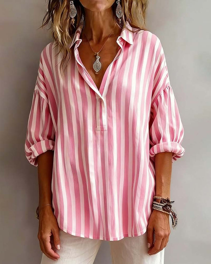 Grace | Striped Collared Shirt