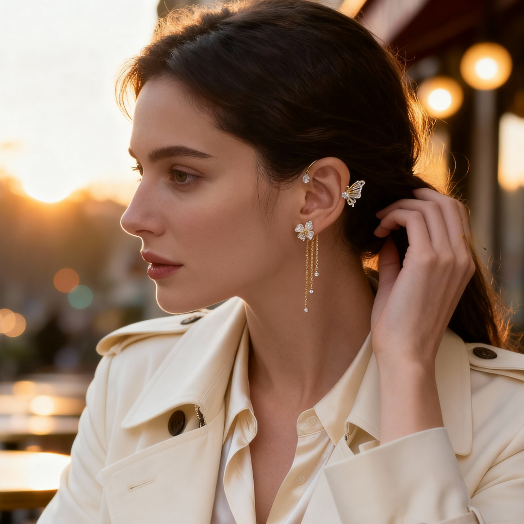 Aureluna – Butterfly Tassel Earrings