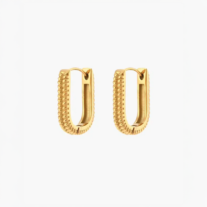 Kaëra | Oval Hoop Earrings in Contemporary Style
