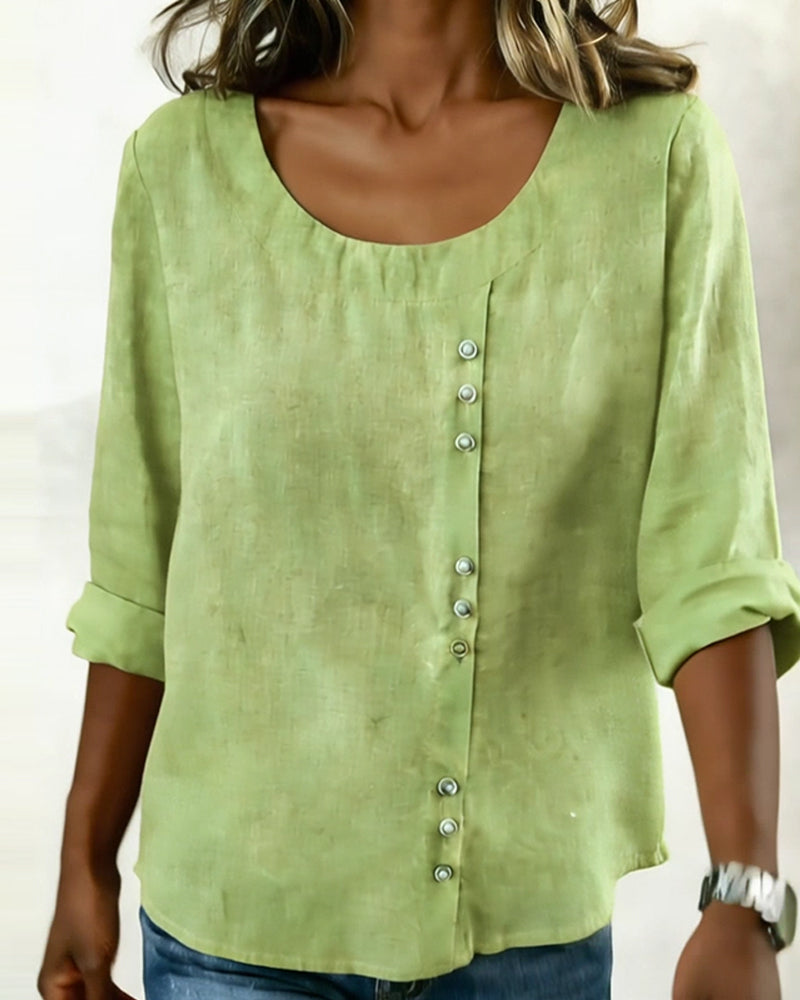 Lauren | Long-Sleeve Crew Neck Top