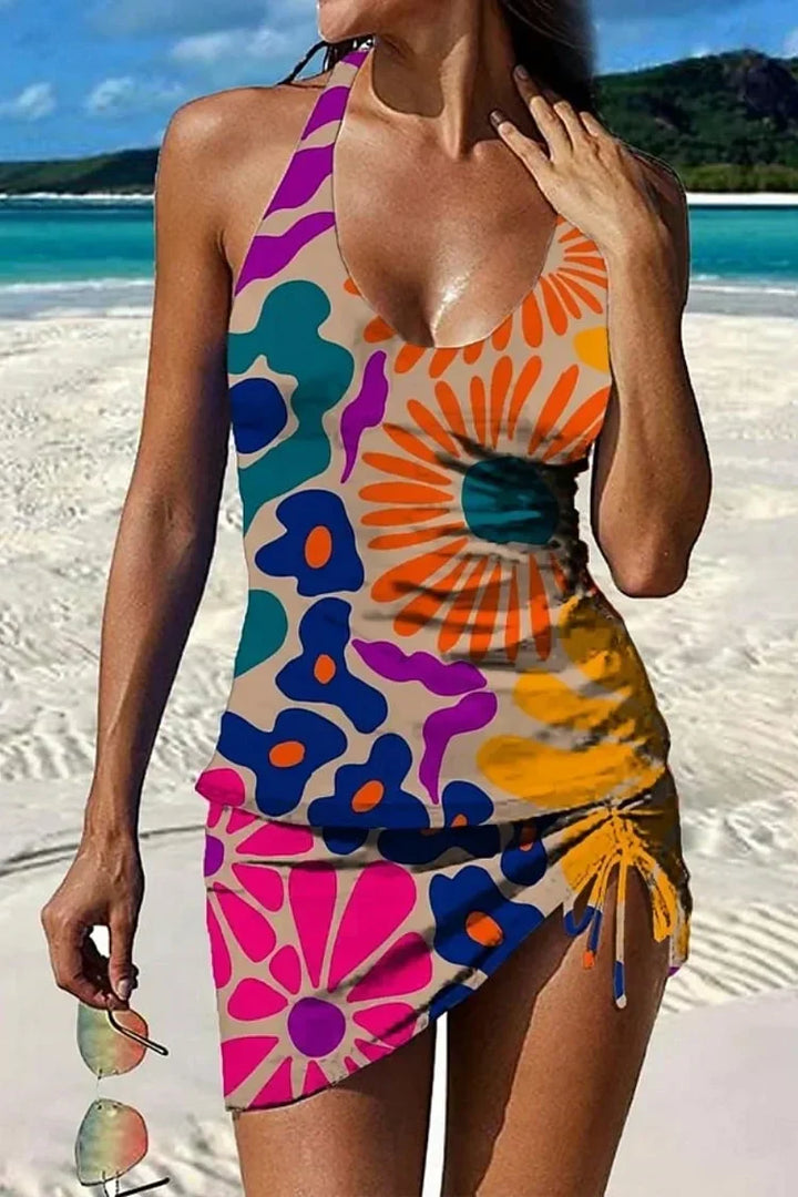 Avery | Floral Tankini Two-Piece Set