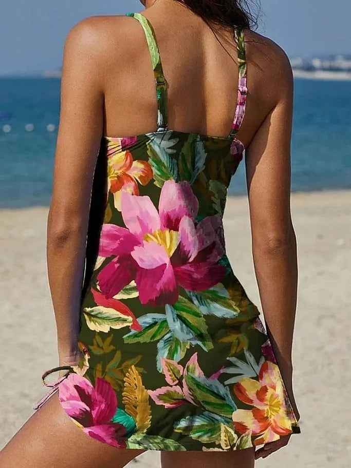 Avery | Floral Tankini Two-Piece Set