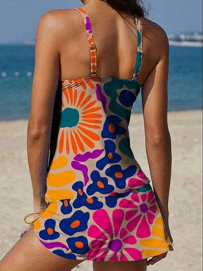 Avery | Floral Tankini Two-Piece Set