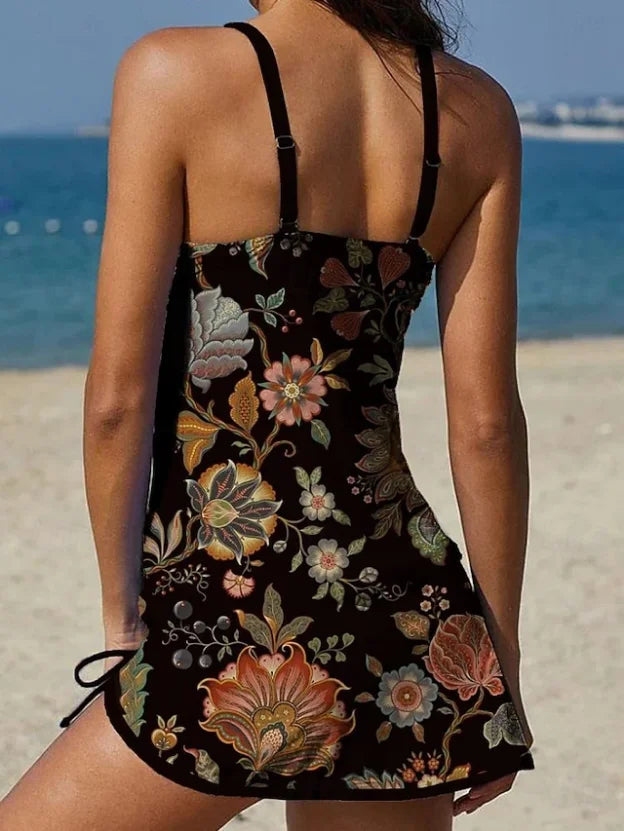 Avery | Floral Tankini Two-Piece Set