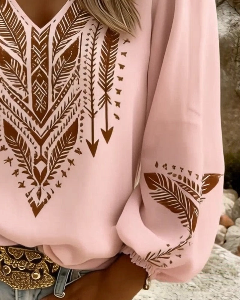 Grace | Puff Sleeve V-Neck Blouse