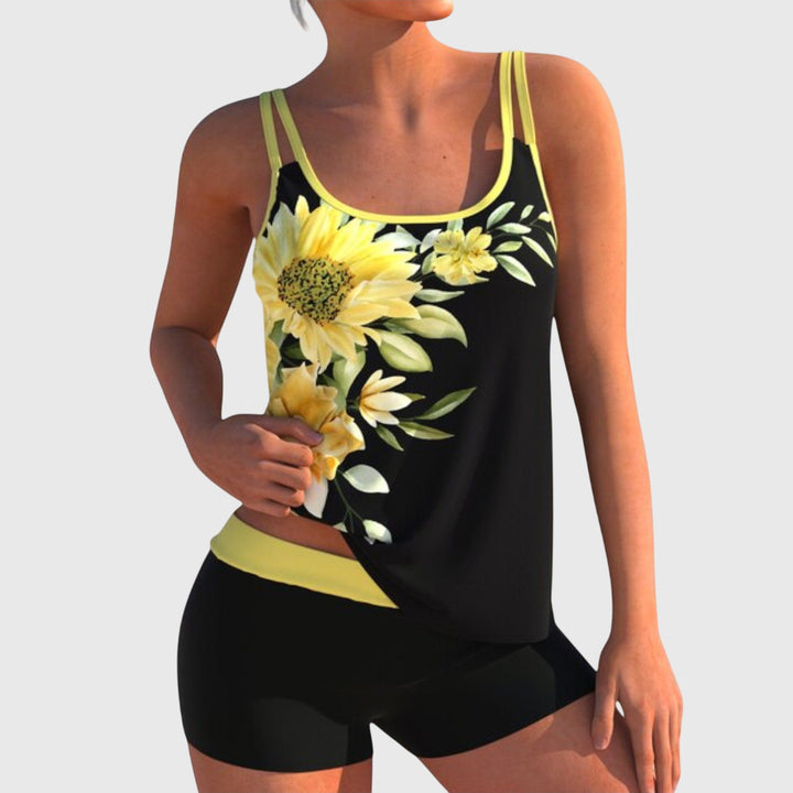 Claire | Floral Tankini with Shorts
