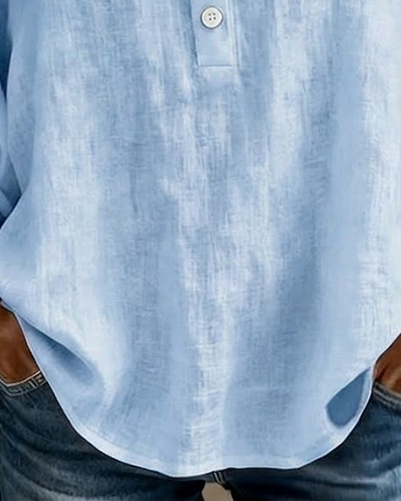 Nora | Square Neck Linen Blouse