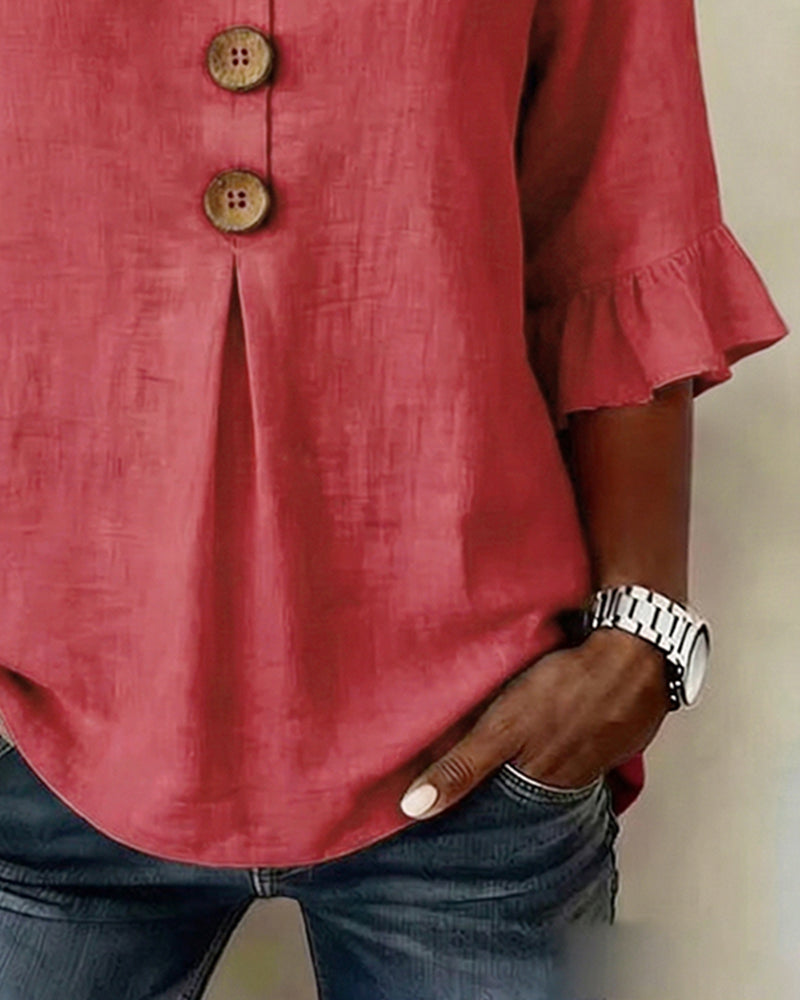 Grace | Cotton Linen Button-Up Shirt