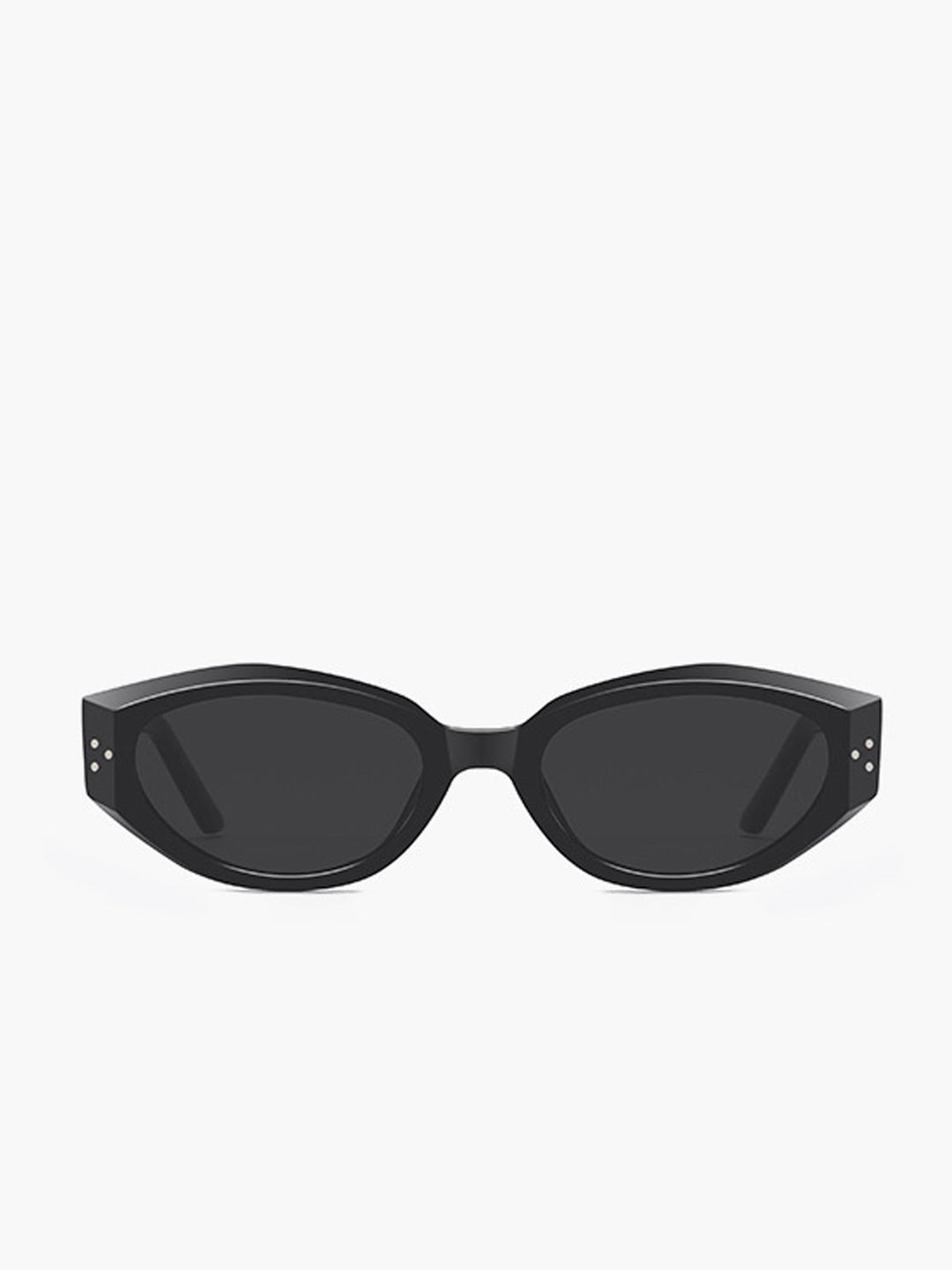 Sunglasses, cat-eye with silver hardware, acetate and metal, Women