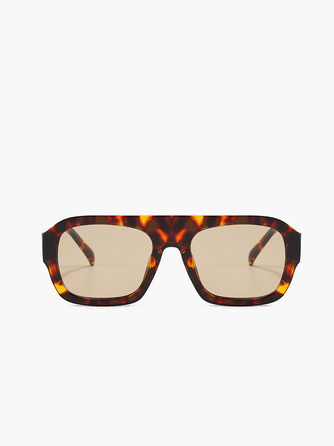 Sunglasses, flat top, oversized, chunky frame, acetate, brown or black, Women's