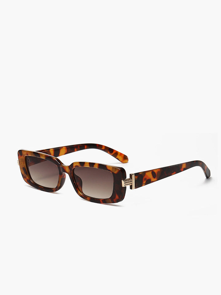Brown Sunglasses, Metal Hinge Detail, Acetate and Metal, Women's