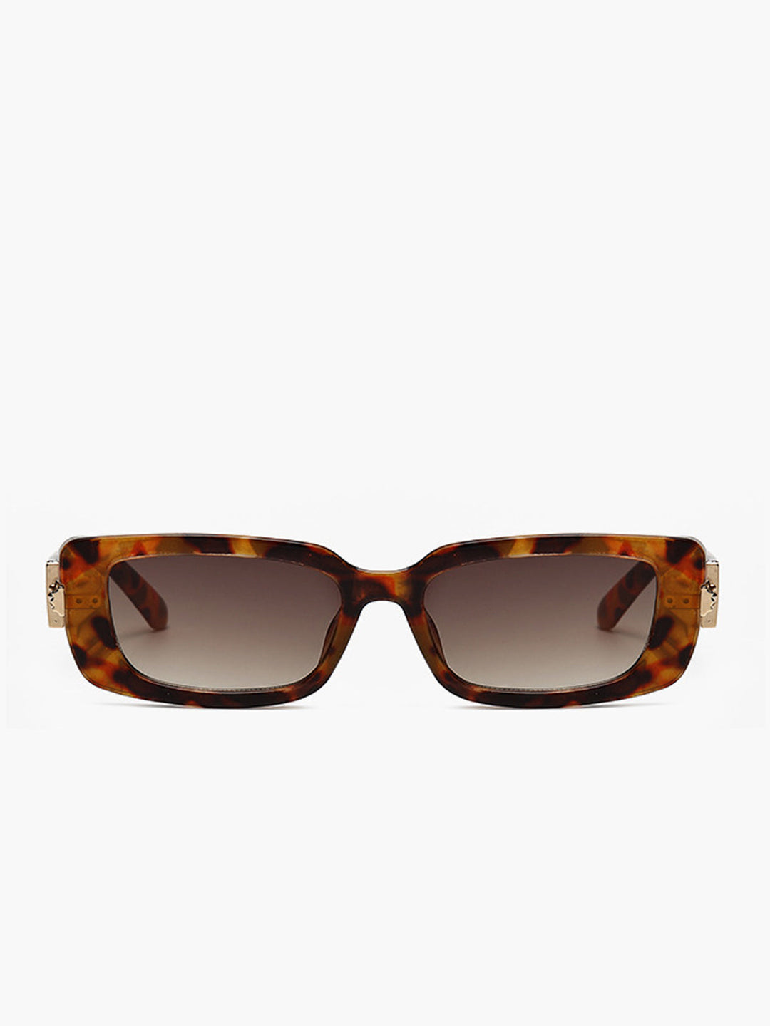 Brown Sunglasses, Metal Hinge Detail, Acetate and Metal, Women's