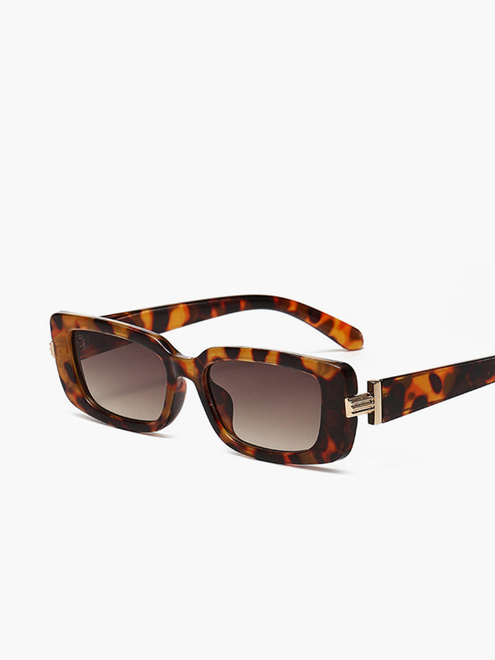 Brown Sunglasses, Metal Hinge Detail, Acetate and Metal, Women's