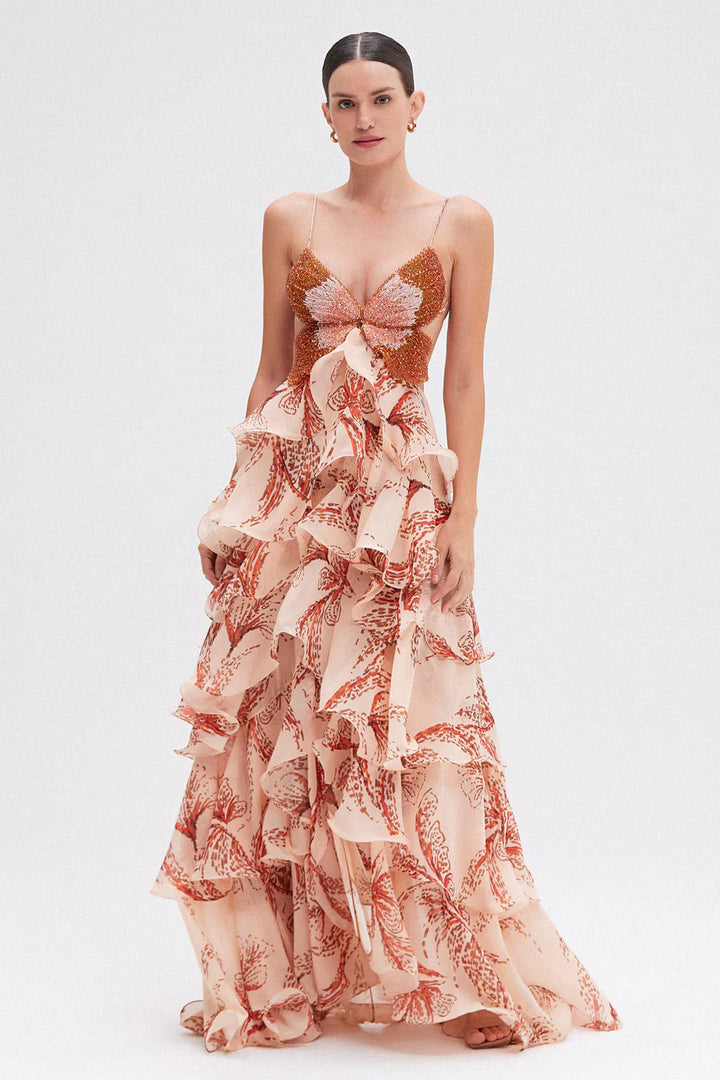Grace | Ruffle Midi Dress
