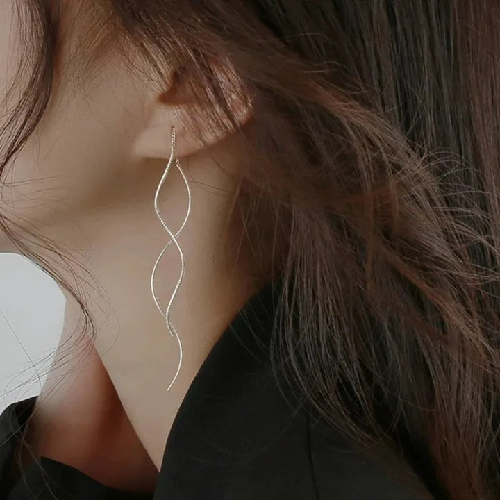 Aura – Sculpted Chain Drop Earrings