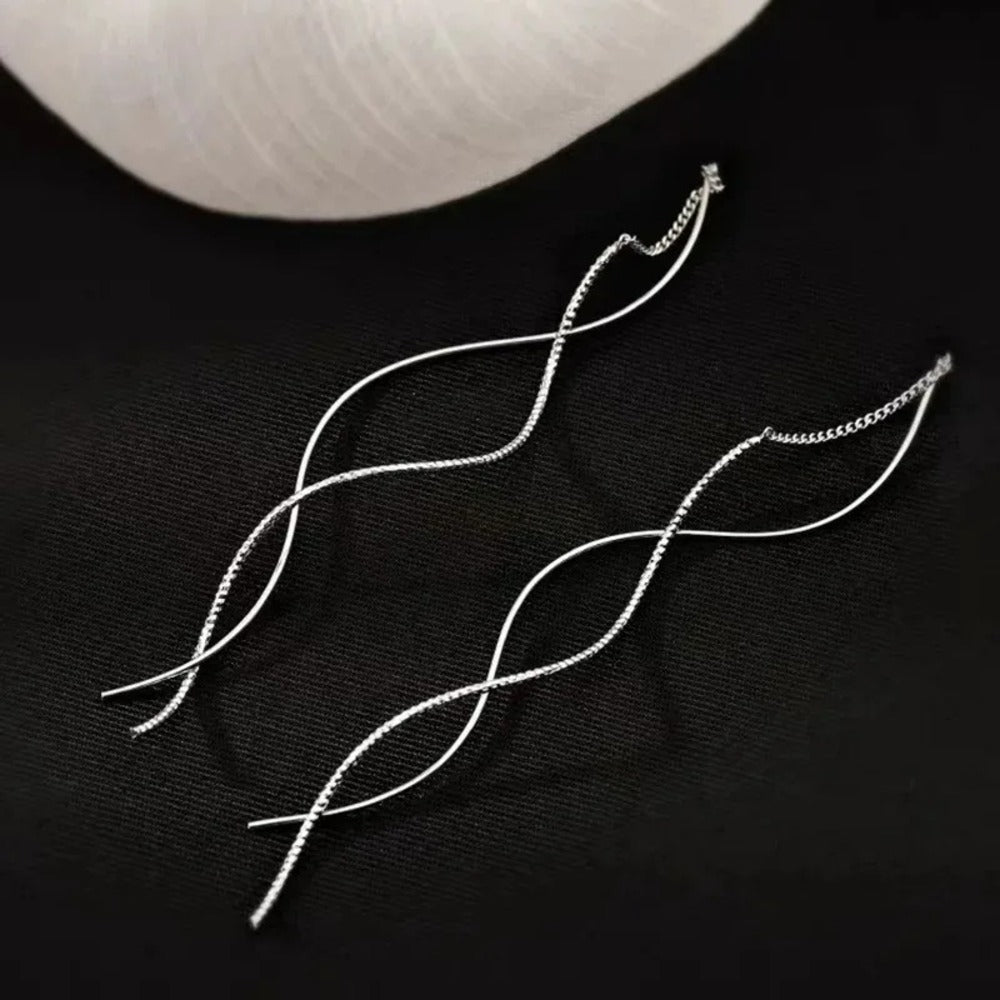 Aura – Sculpted Chain Drop Earrings