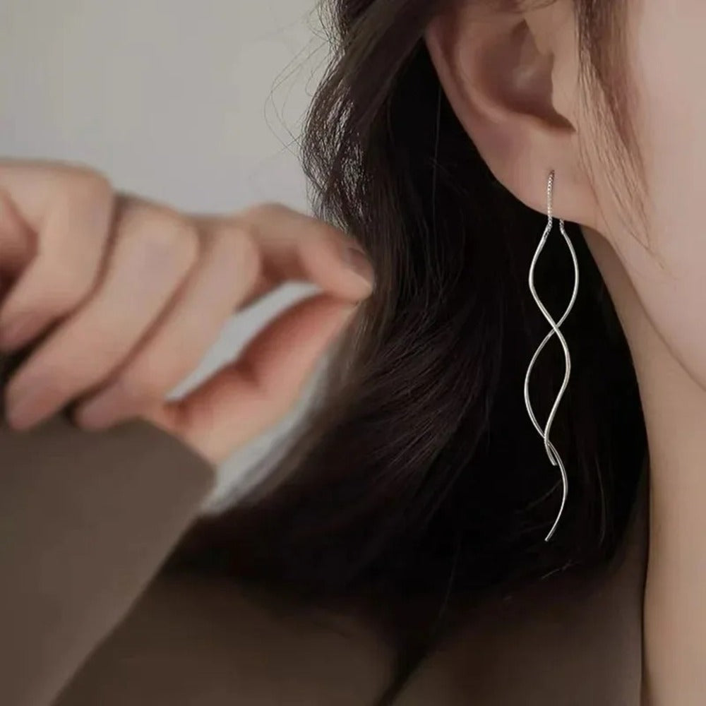 Aura – Sculpted Chain Drop Earrings