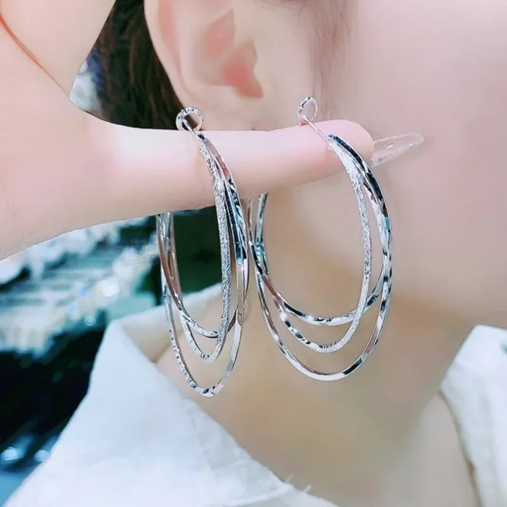Avalane – Textured Gold Hoop Earrings
