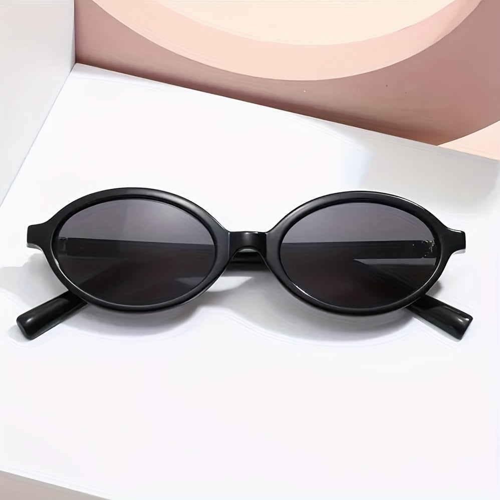 Sunglasses, retro oval frame, plastic, leopard print, ladies
