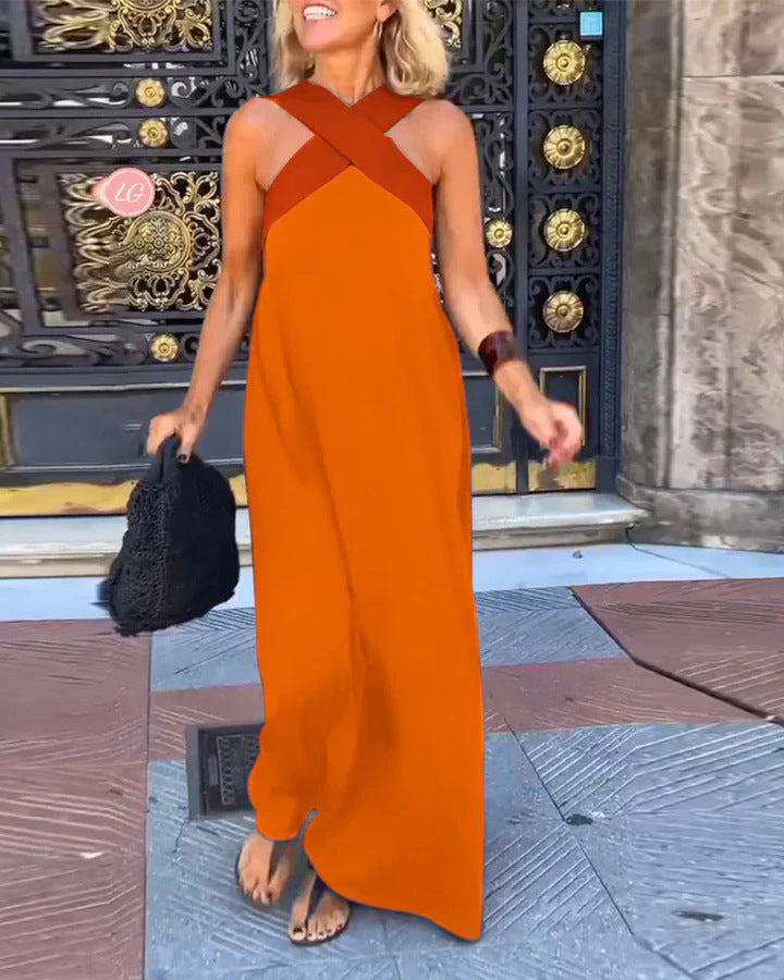 Delphine | Cross Cut Dress