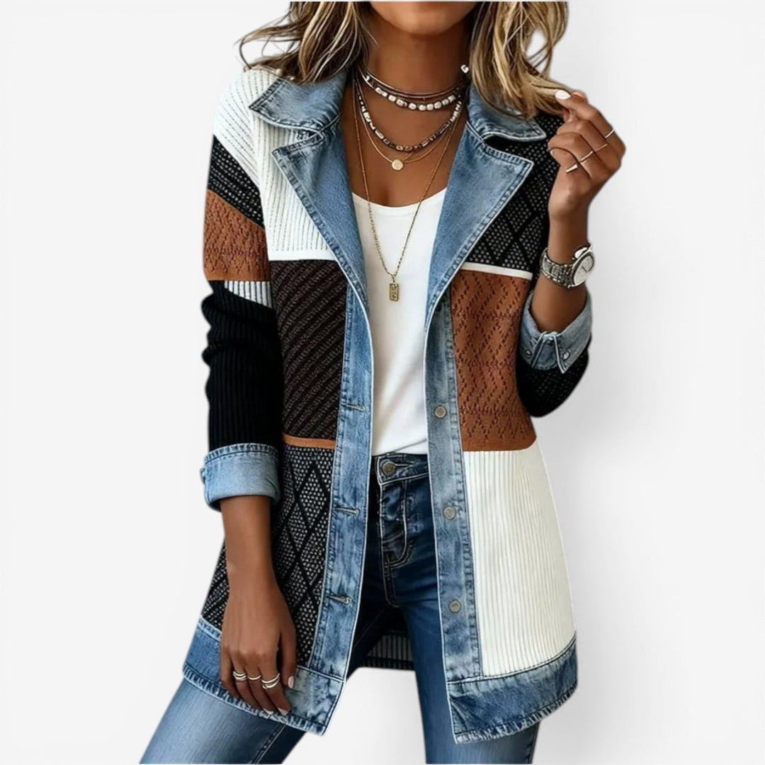 Tirexa | Modern Layered Effect Denim Jacket