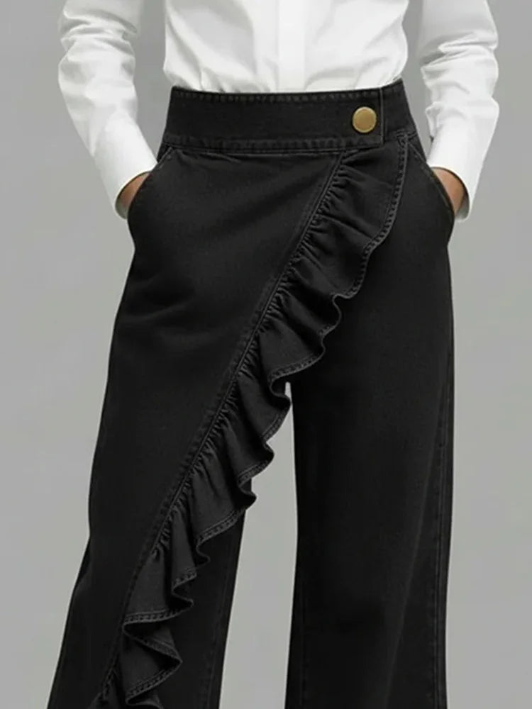 Linda | Wide and Comfortable Denim Pants