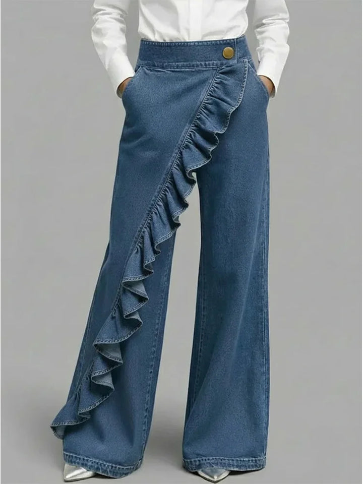 Linda | Wide and Comfortable Denim Pants